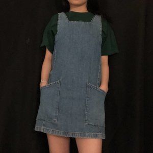 blue denim topshop dress